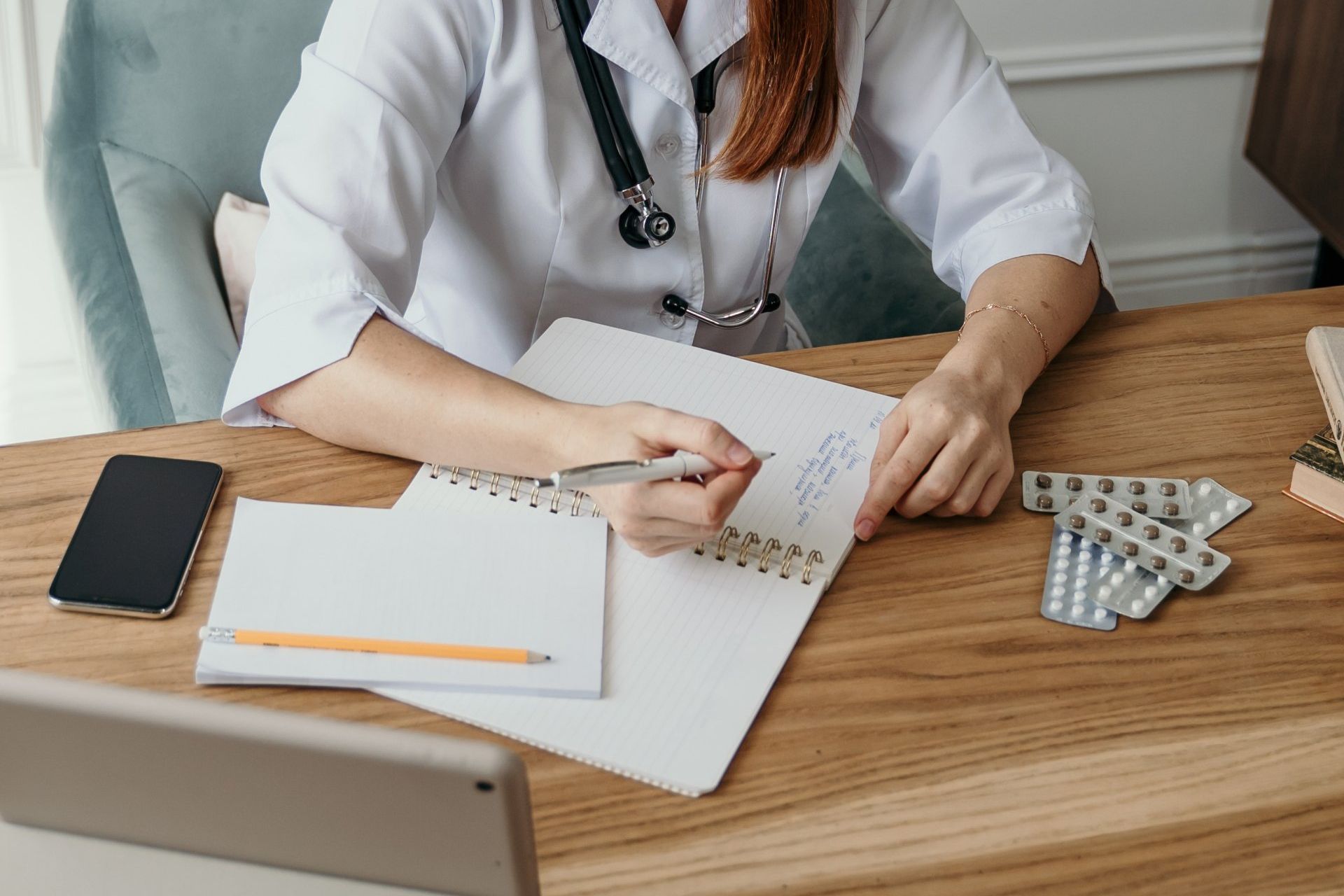 Photo of a chiropractor taking some notes in Delaware