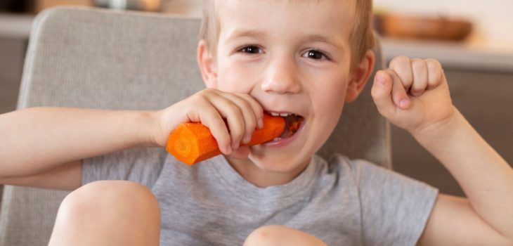 child snacking