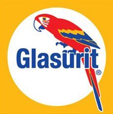A parrot in a circle with the word Glasurit on it