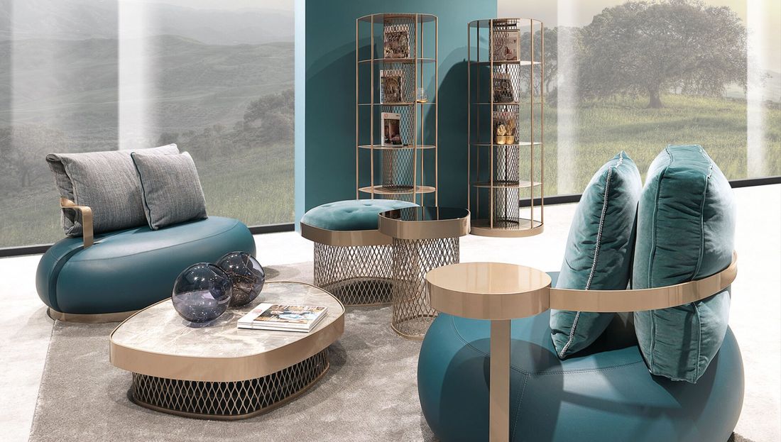 soggiorno con arredo contemporaneo