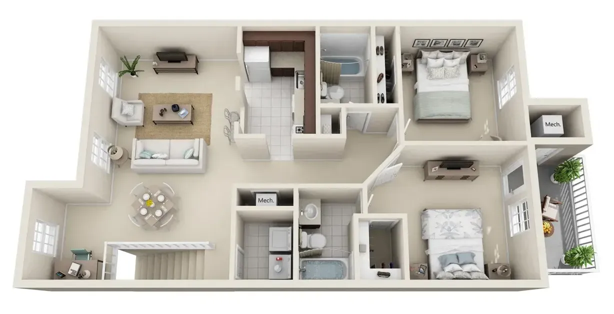 2 Bed | 2 Bath