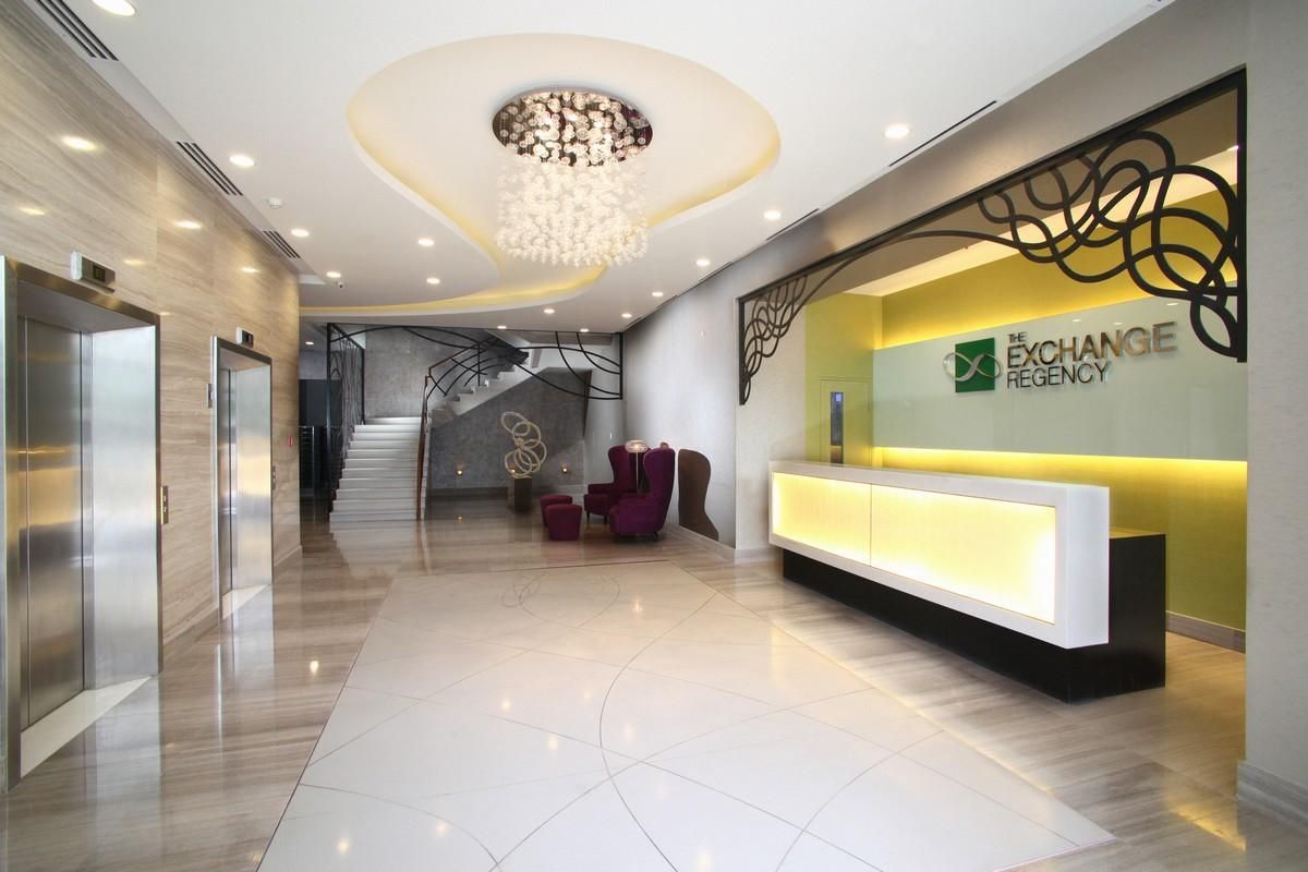 The Exchange Regency Hotel lobby with reception desk in Makati