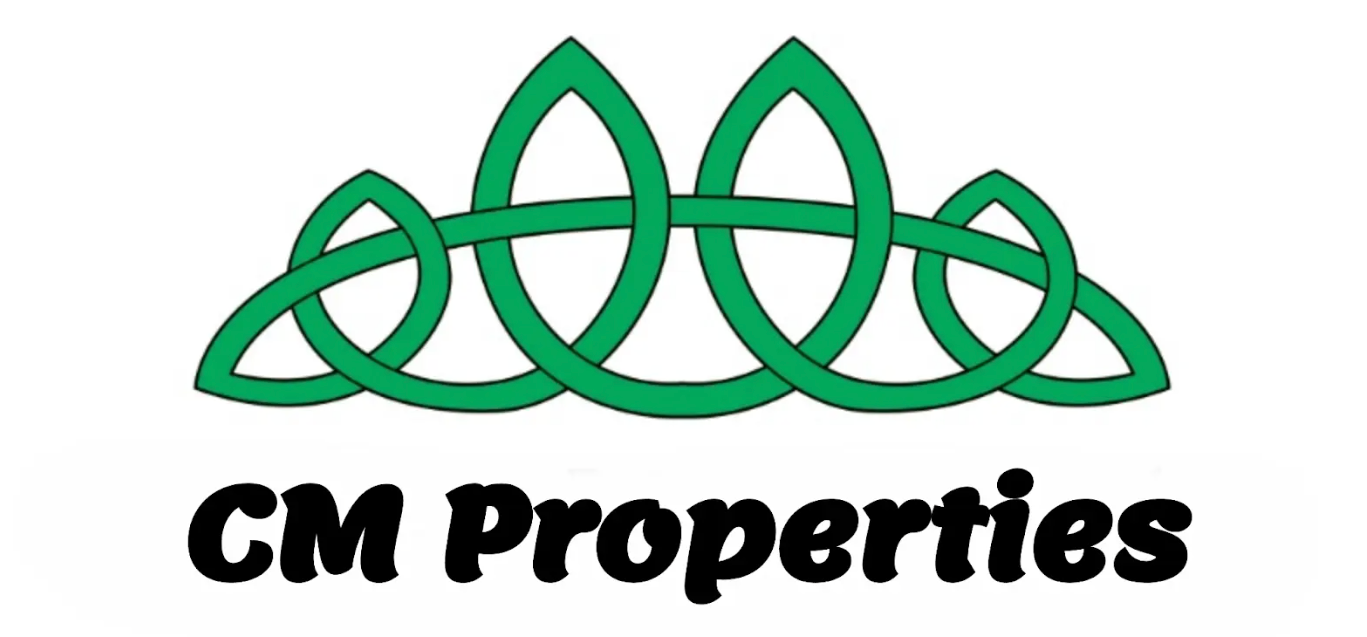Green Celtic knot design logo with