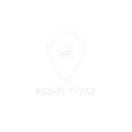 White logo of a location pin with concentric circles above the text “READY TRACK”