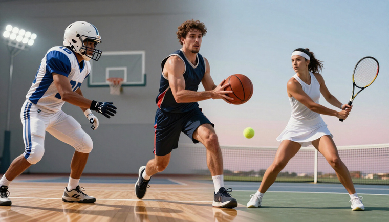 Sport disponibili: calcio, basket, tennis