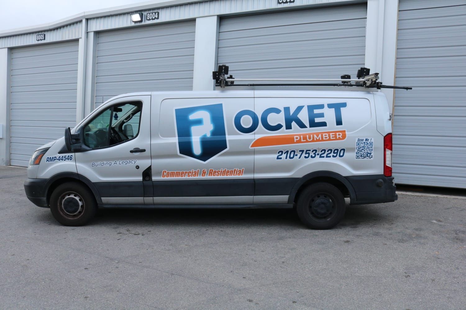 Silver van with 