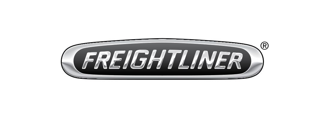 Logo Freightliner sur fond blanc.