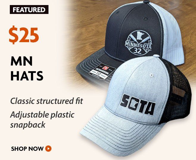 A baseball cap with the word sota on it