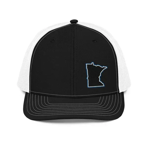black and white Minnesota state SOTA baseball hat