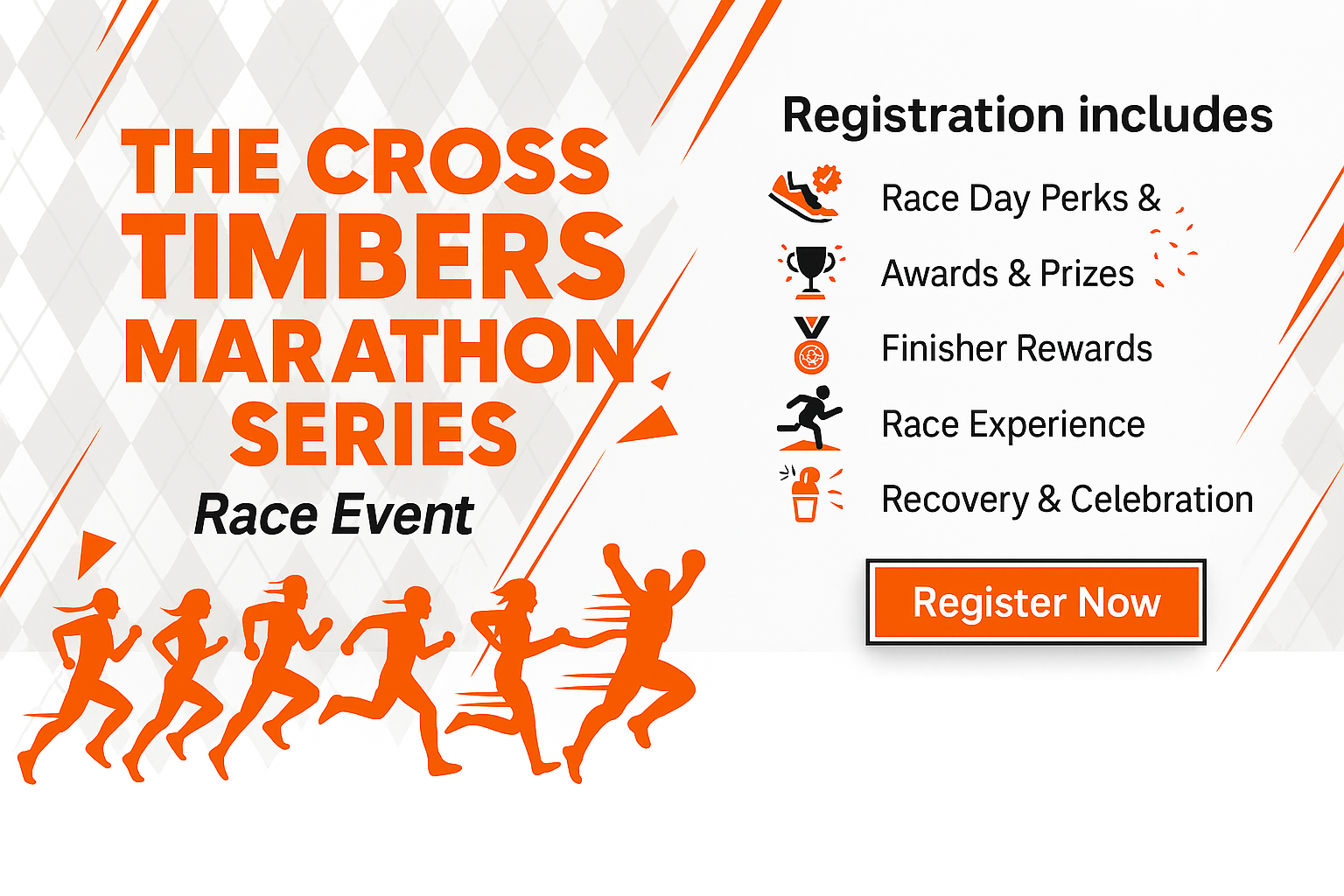 The Cross Timbers Marathon Signature Series features USATF‑certified courses and serves as a Boston Marathon Qualifier. Stalwart Runners