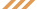 Three diagonal, amber-colored stripes slanting downward from right to left against a plain white background.