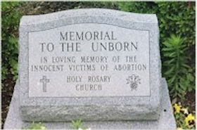 A granite memorial to the unborn, the innocent victims of abortion. Set in Holy Cross Cemetery in Perth Amboy, NJ.