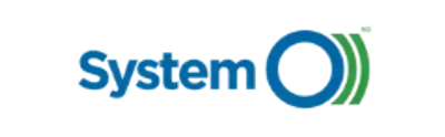 Un logo bleu et vert pour une entreprise appelée system o