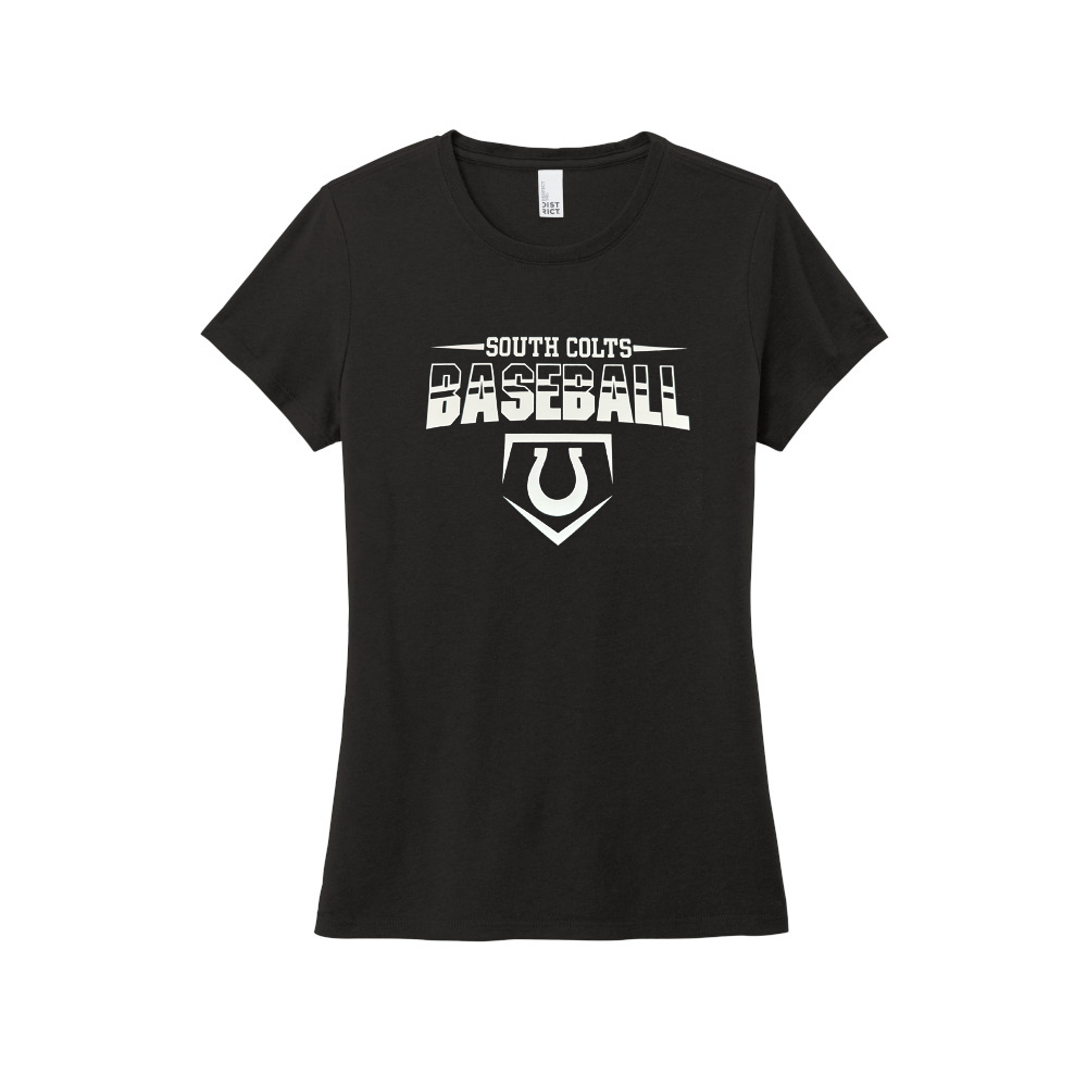 Colt Baseball Base Ladies T-Shirt
