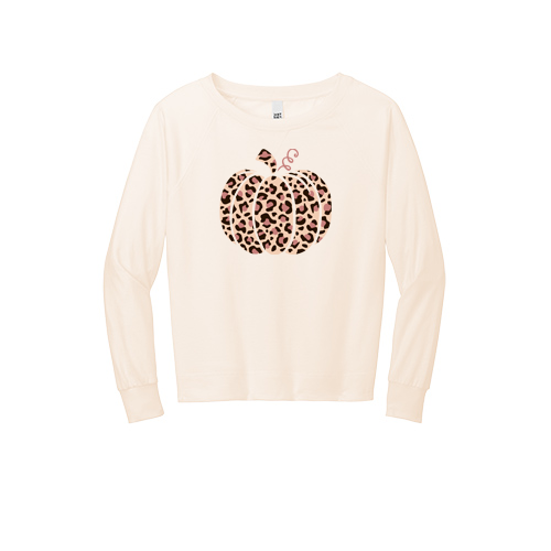 Pumpkin Ladies Cream Long Sleeve Shirt