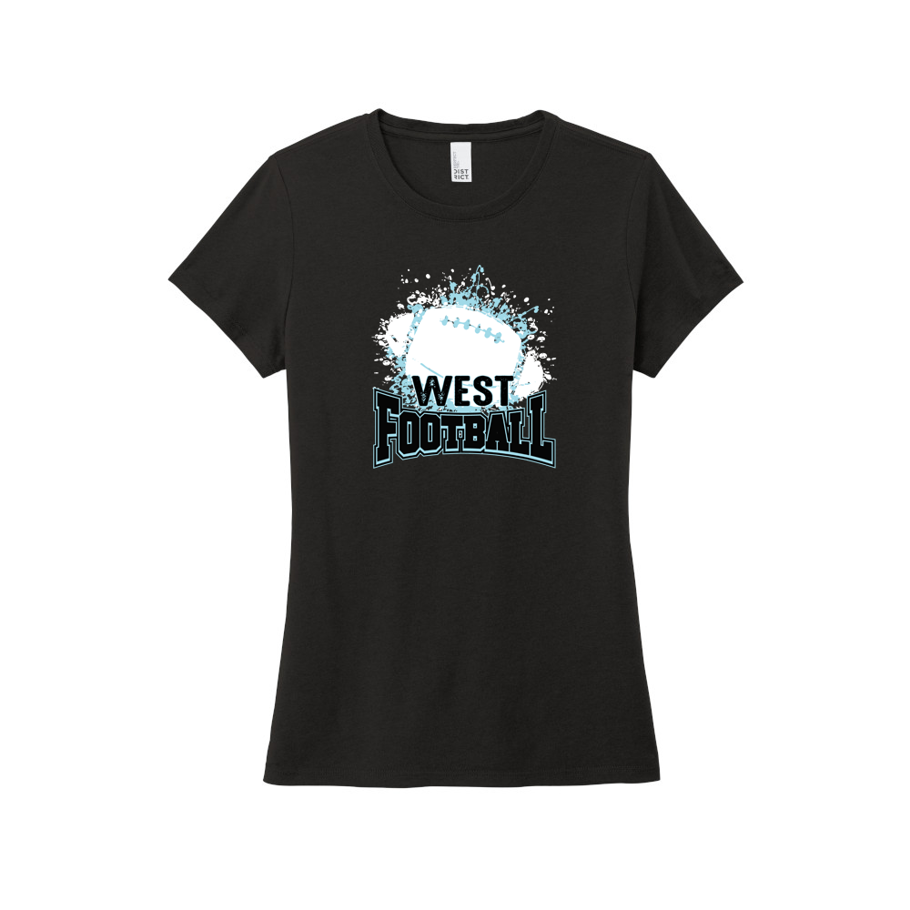West Football Splatter Ladies T-Shirt