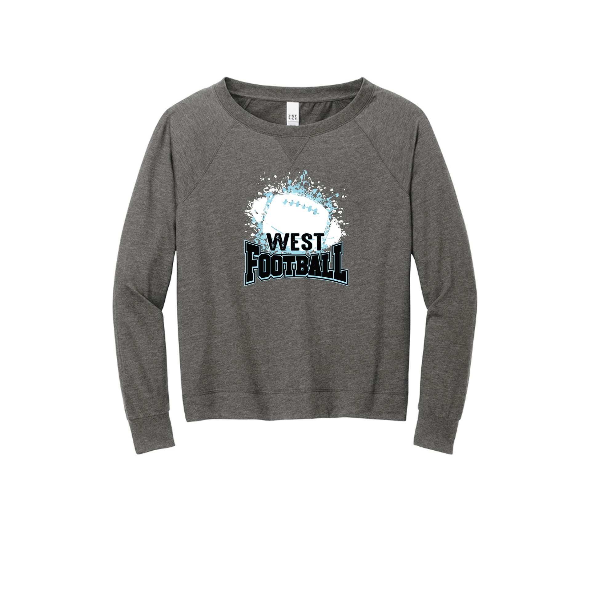 West Football Splatter Ladies Long Sleeve Shirt