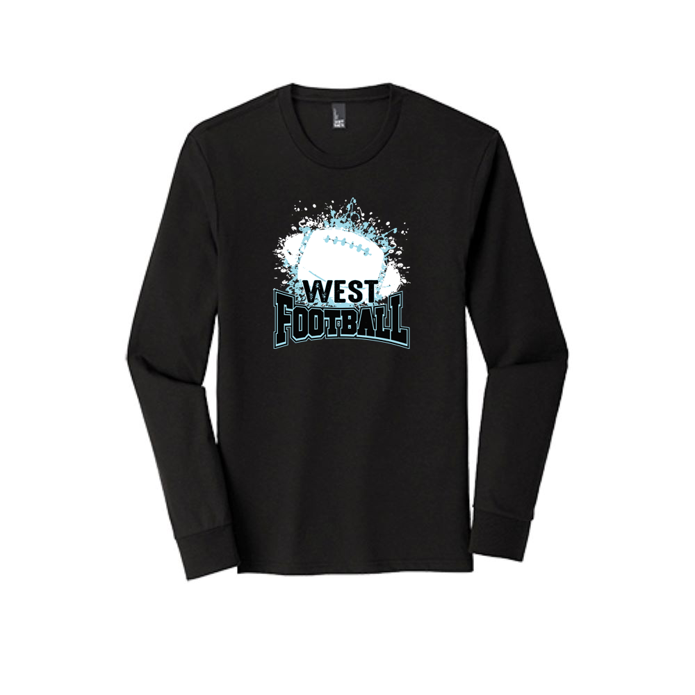 West Football Splatter Long Sleeve Shirt
