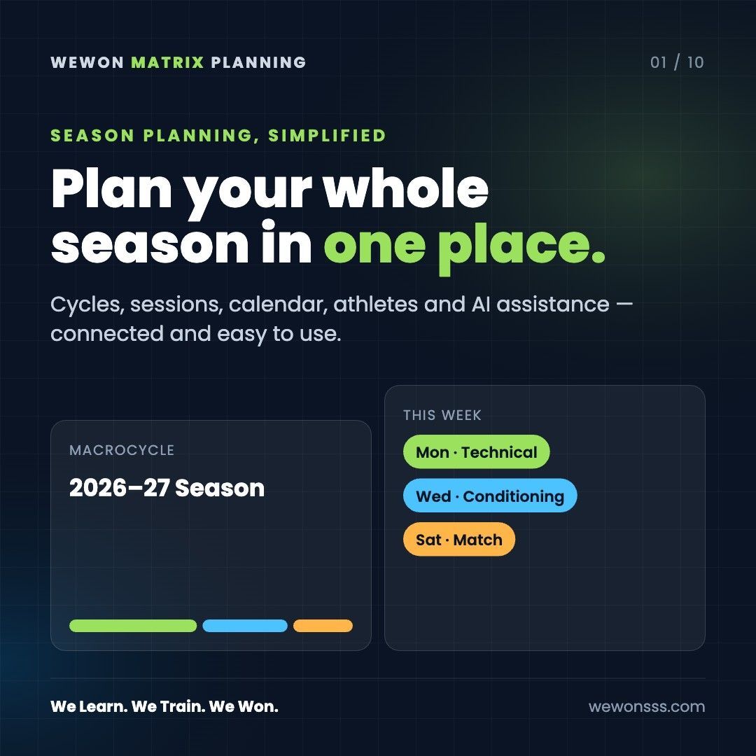 Plan your whole season in one place