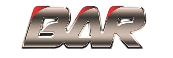 Logotipo de Chrome «BAR» con un detalle rojo