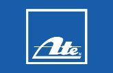 Logotipo azul con las letras blancas «Ate» dentro de un marco cuadrado blanco