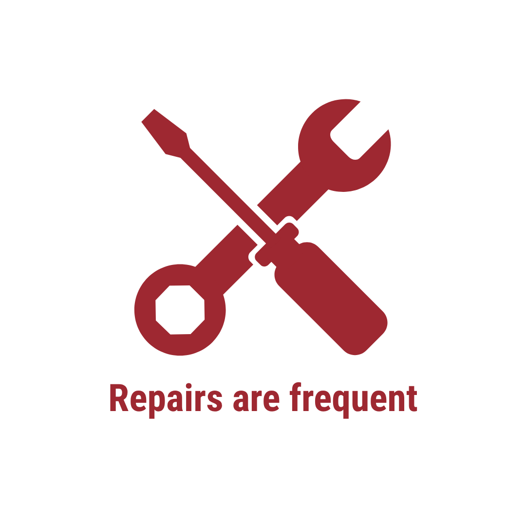 repairs are frequent