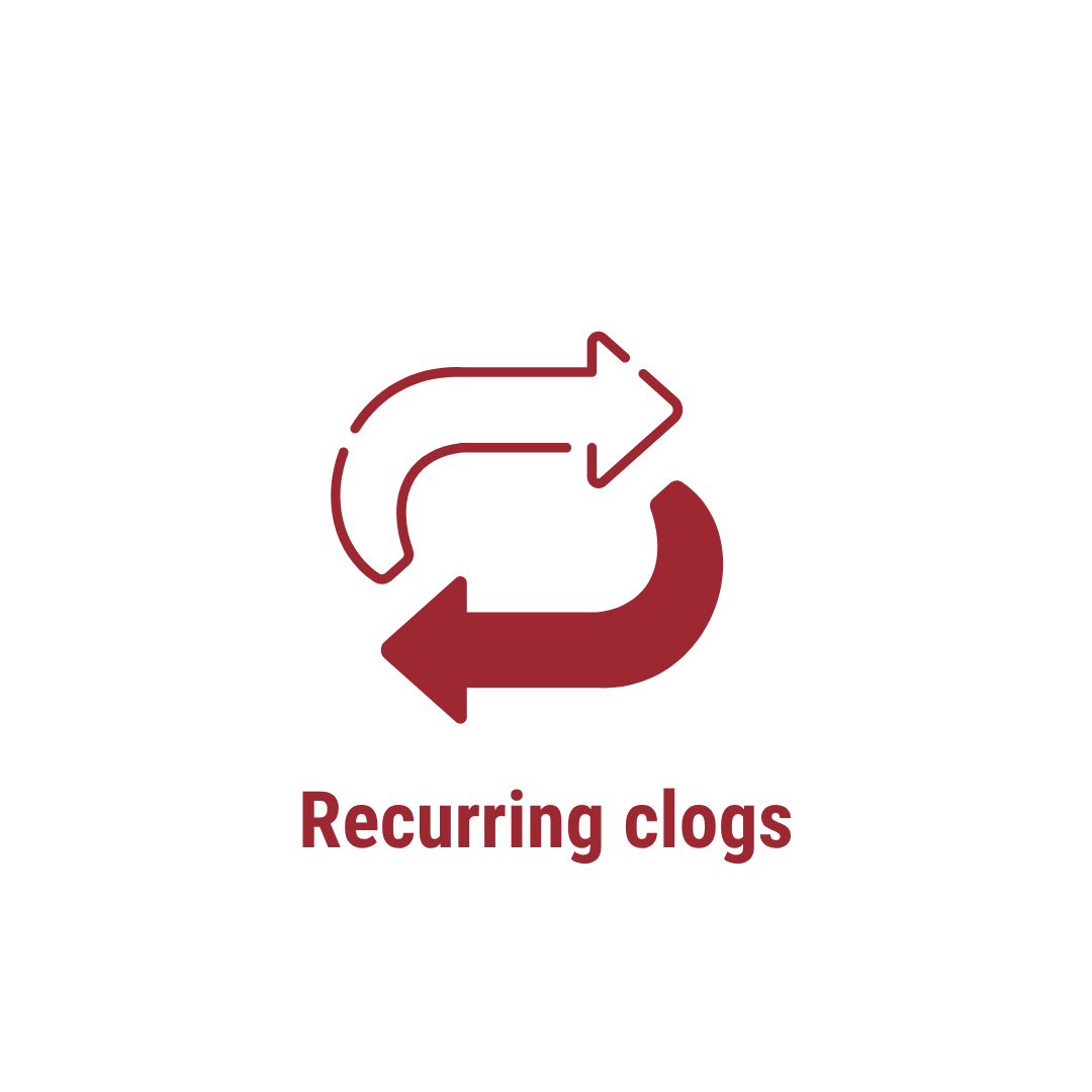 recurring clogs