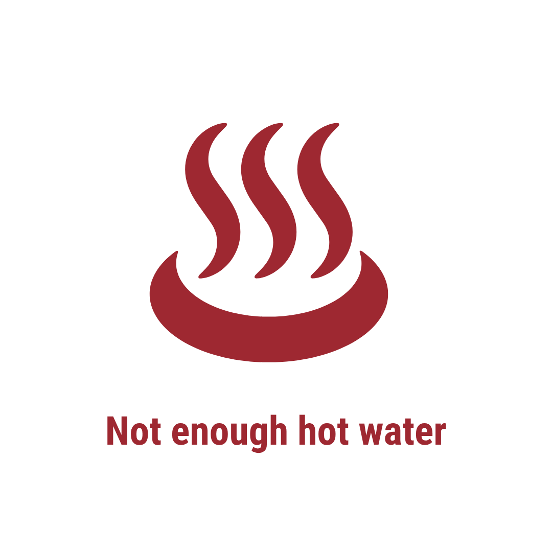 not enough hot water