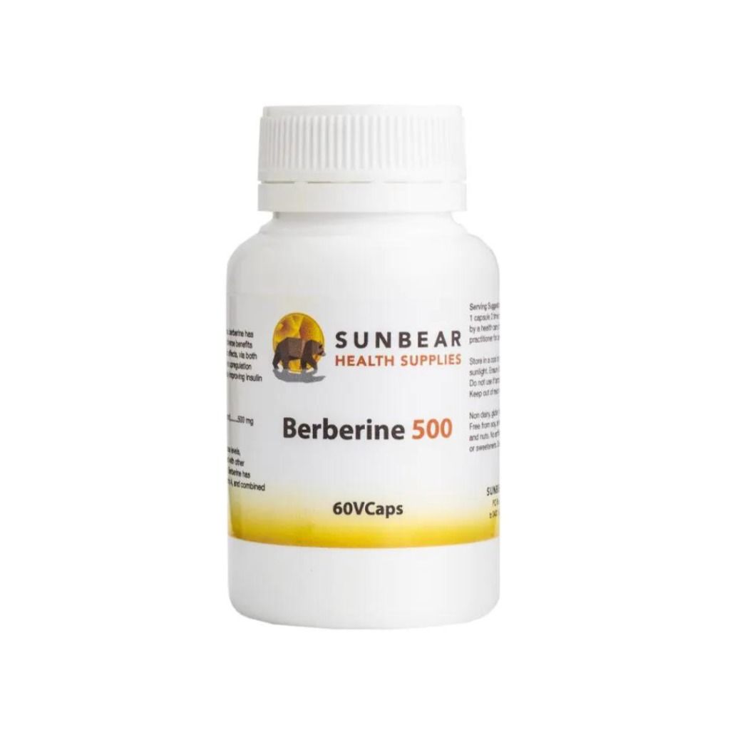 A Bottle of Sunbear Health Supplies Berberine 500 — Your Body Revolution in Caloundra, QLD