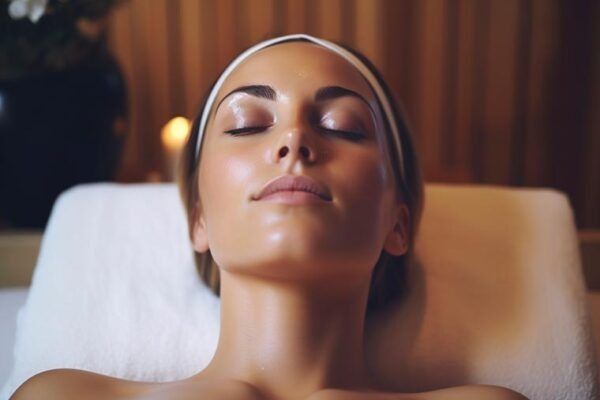 A Woman is Laying on a Massage Table With Her Eyes Closed — Your Body Revolution in Caloundra, QLD