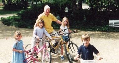 John Vogel with his grandkids