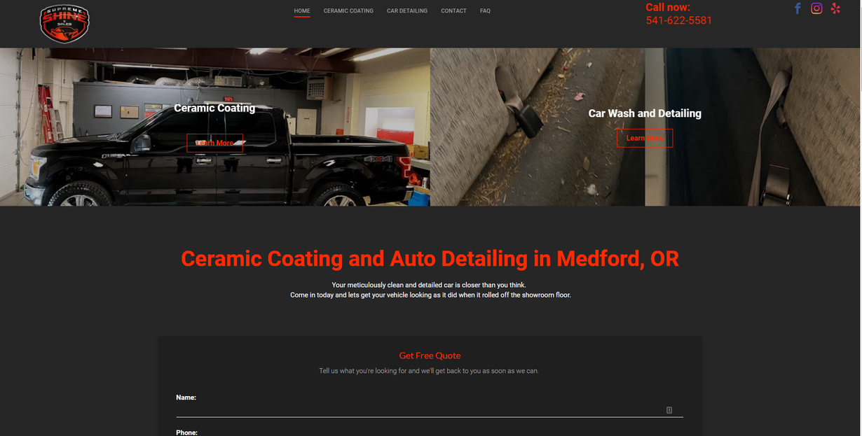 a clients web design build in arizona
