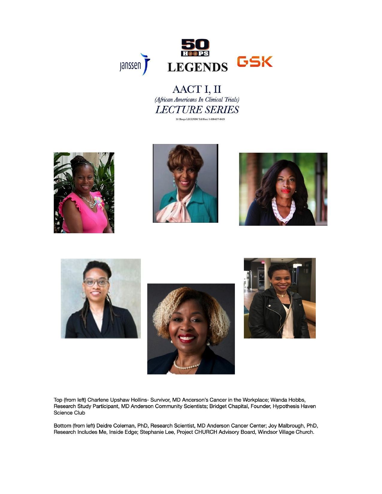 Panel of six women for a lecture series. Event sponsored by GSK and JDRF.