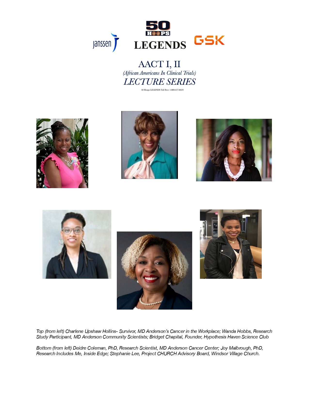 Panel of six women in professional attire, featuring PSAI, GSK logos, and 