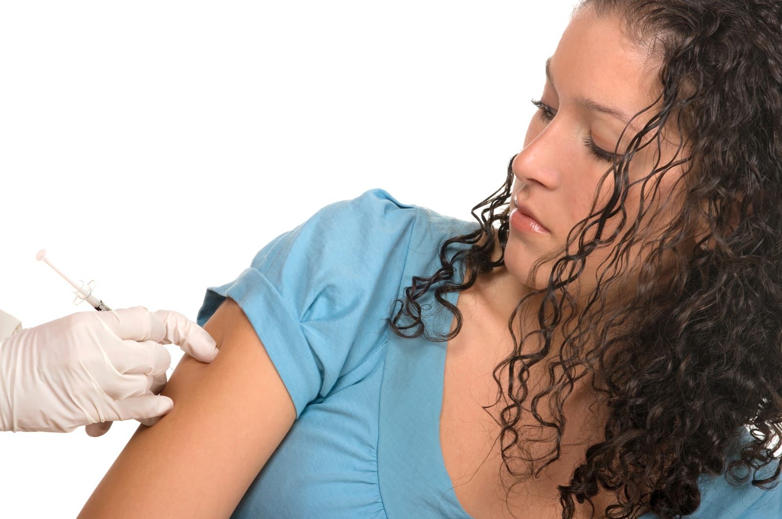 woman getting an allergy shot