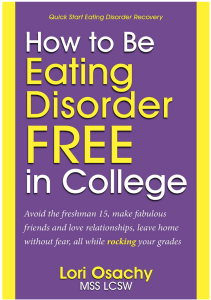 A book titled how to be eating disorder free in college A book titled how to be eating disorder free in college