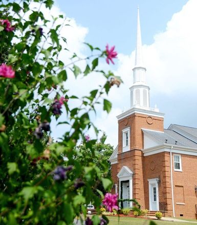 Neelys Creek Church Front with Flowers