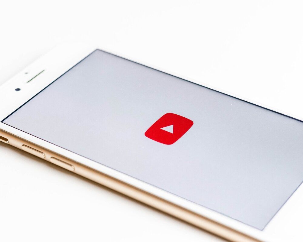Phone with youtube image