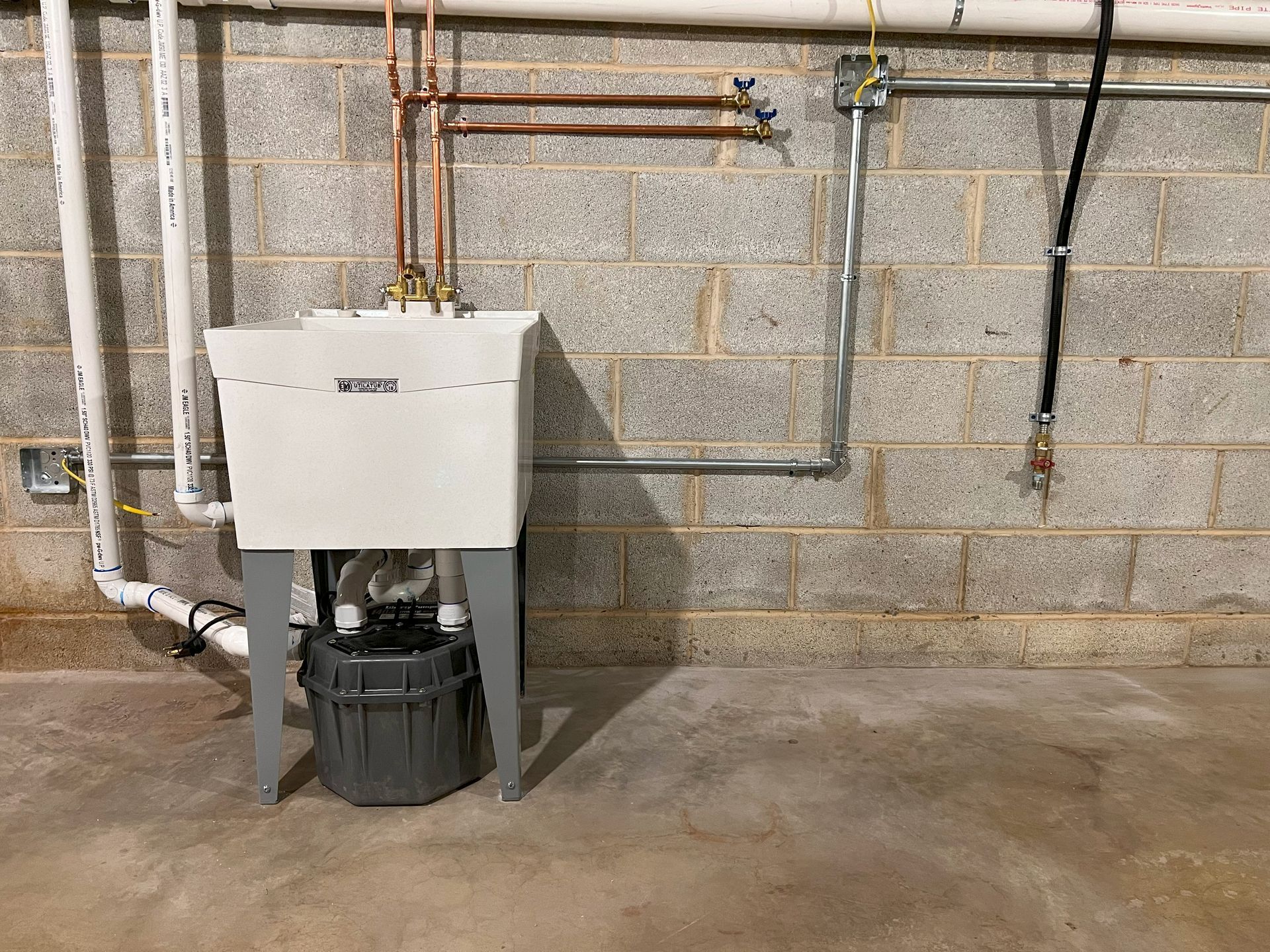 Newly installed water heater.