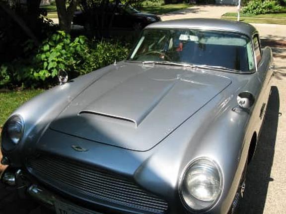 Silver vintage car