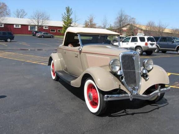 White vintage car