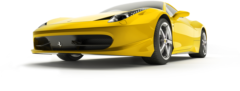 Yellow sports car