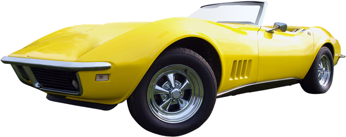 Yellow sports car