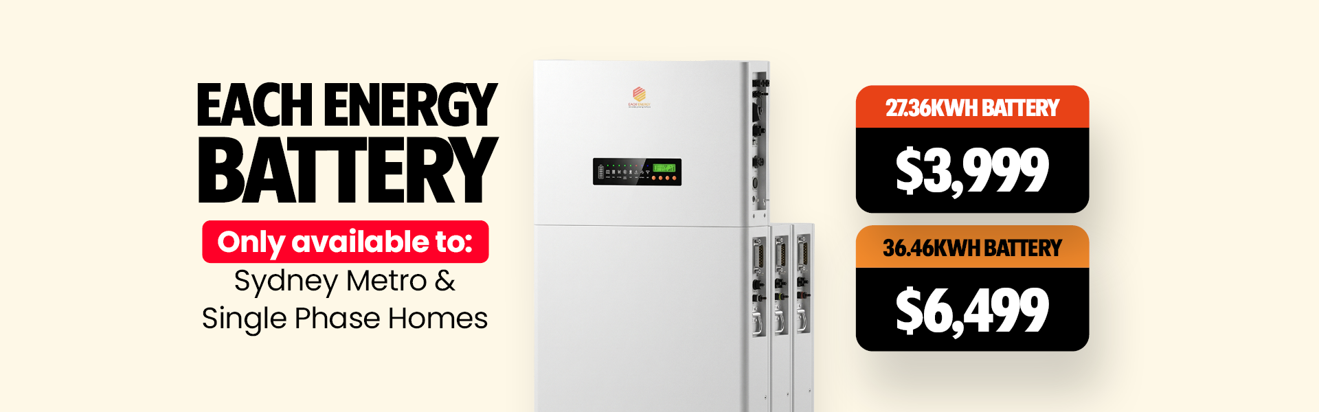 Each Energy Solar Batteries 