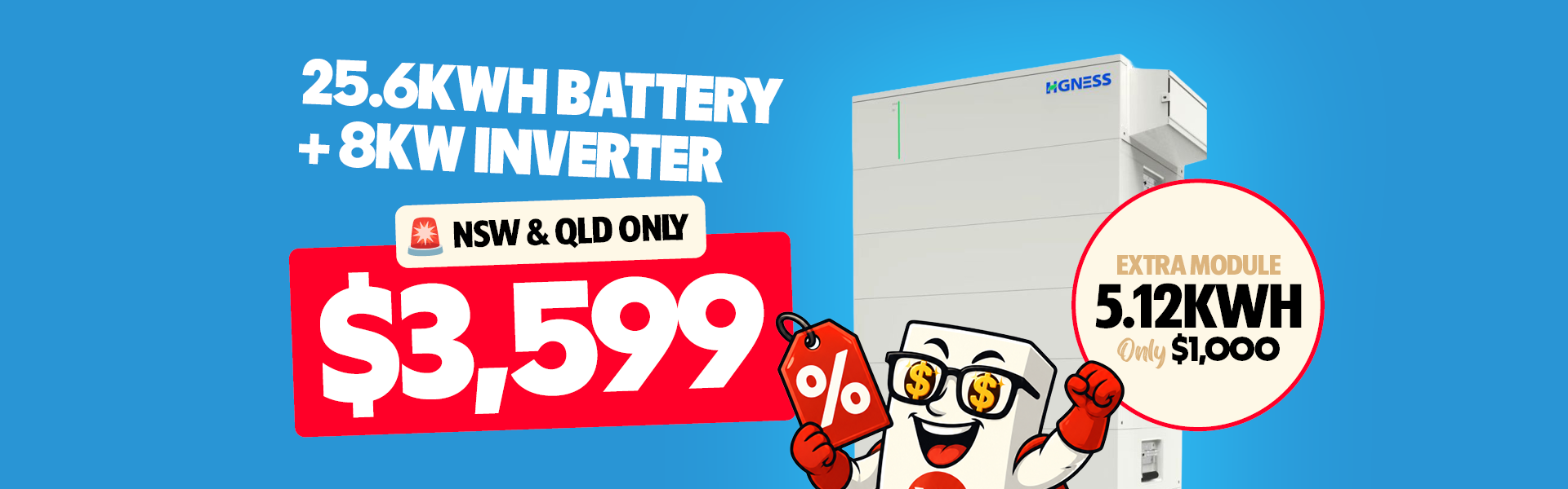 HGNESS Solar Batteries  $3,599
