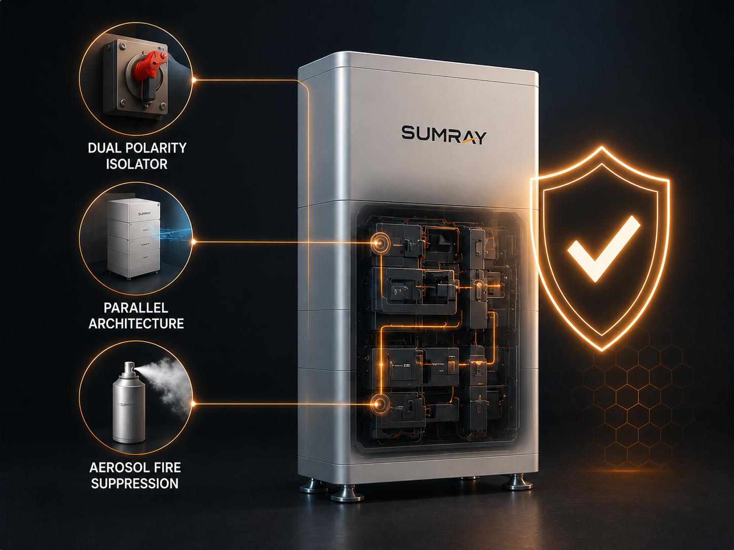 Sumray solar battery