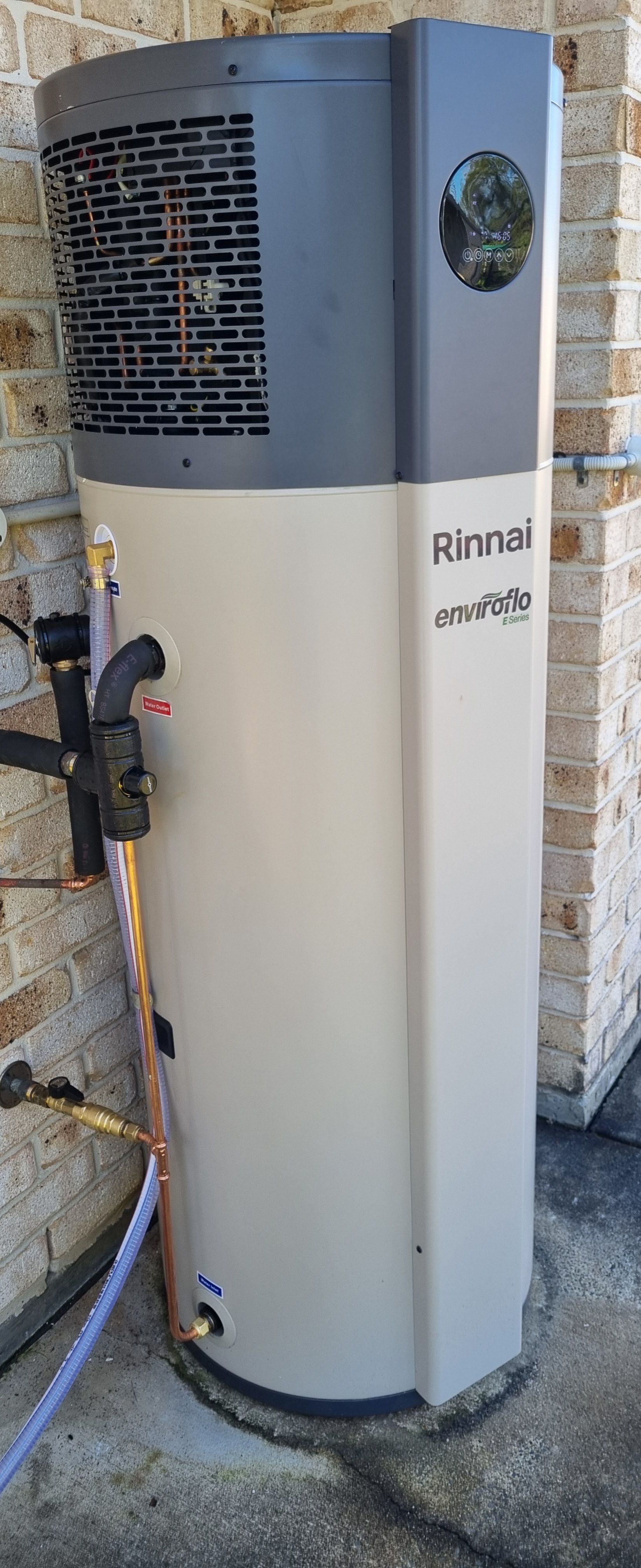 Rinnai Hot Water Heater Outdoors — Hills 2 Ocean Plumbing in Maclean, NSW