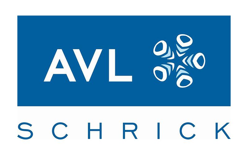Ein blau-weißes Logo für AVL Schrick