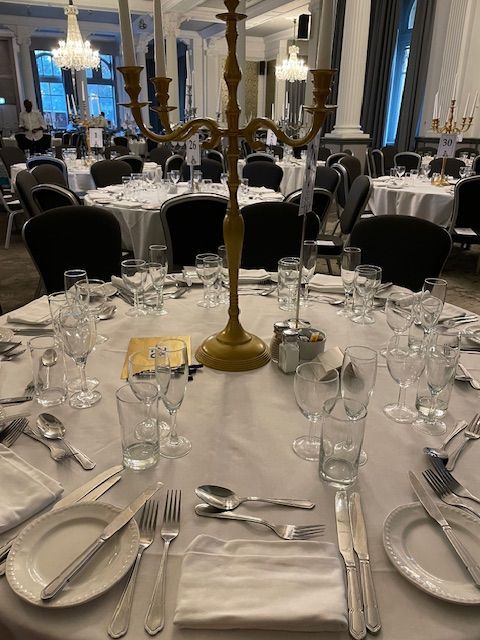 A table set for a  Friends of Alfie Martin charity event 