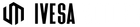 Logotipo de IVESA en negro con un icono geométrico sobre fondo blanco.
